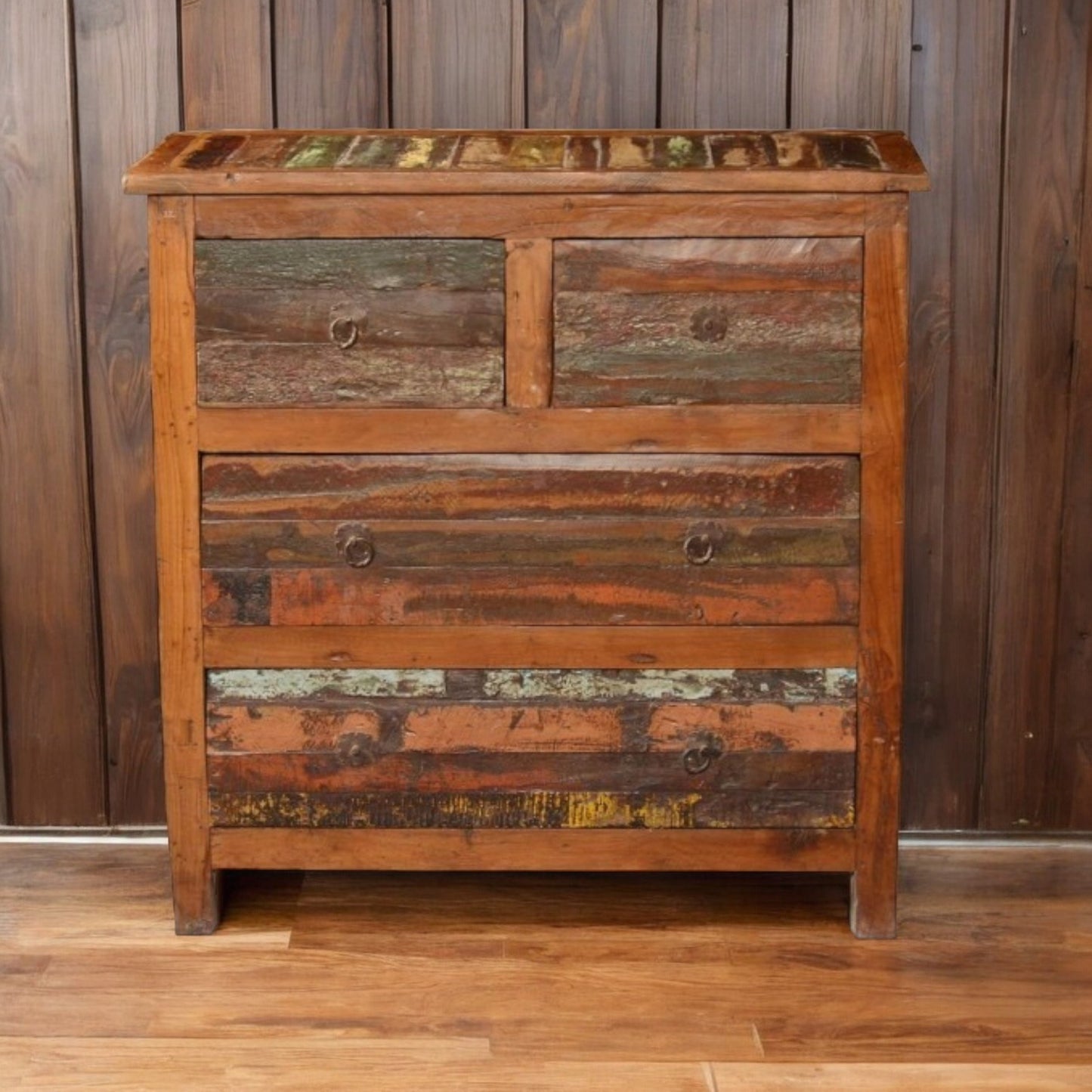 Rustic, solid, wooden handmade antique home decor sideboard furniture.