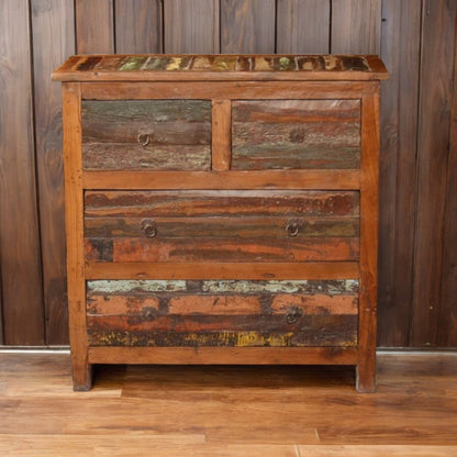 Rustic, solid, wooden handmade antique home decor sideboard furniture.