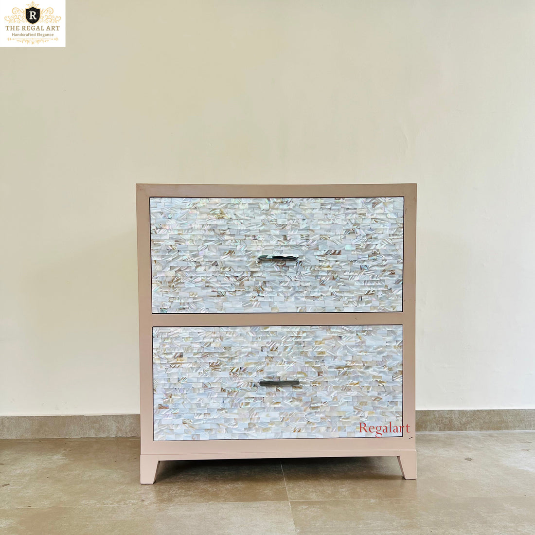 Handmade Mother of Pearl Bedside Table | Luxury Decor