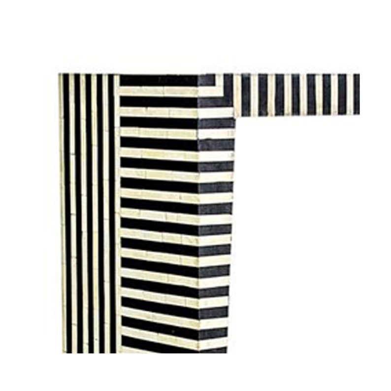 Bone Inlay Wooden Modern Waterfall/Stripped / Pattern Console Table Furniture. Bone Hall Table, Living Room, Bone Inlay Furniture