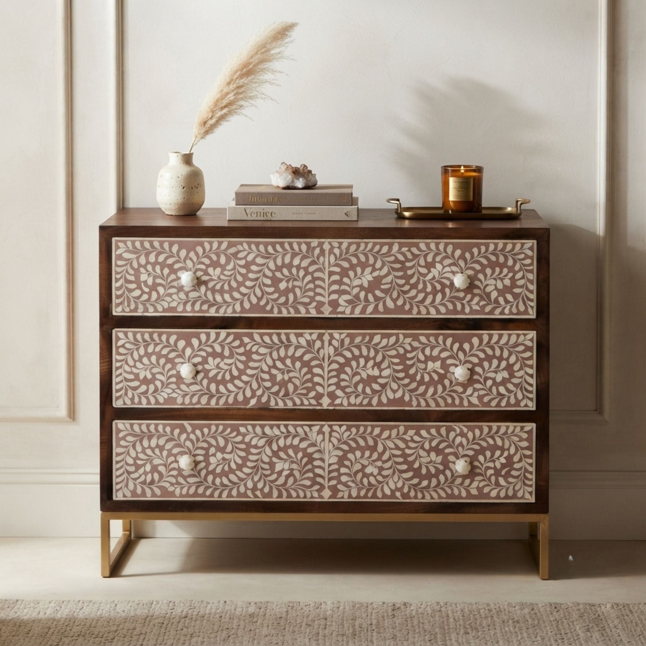 Bone Inlauy Chest of Drawers 