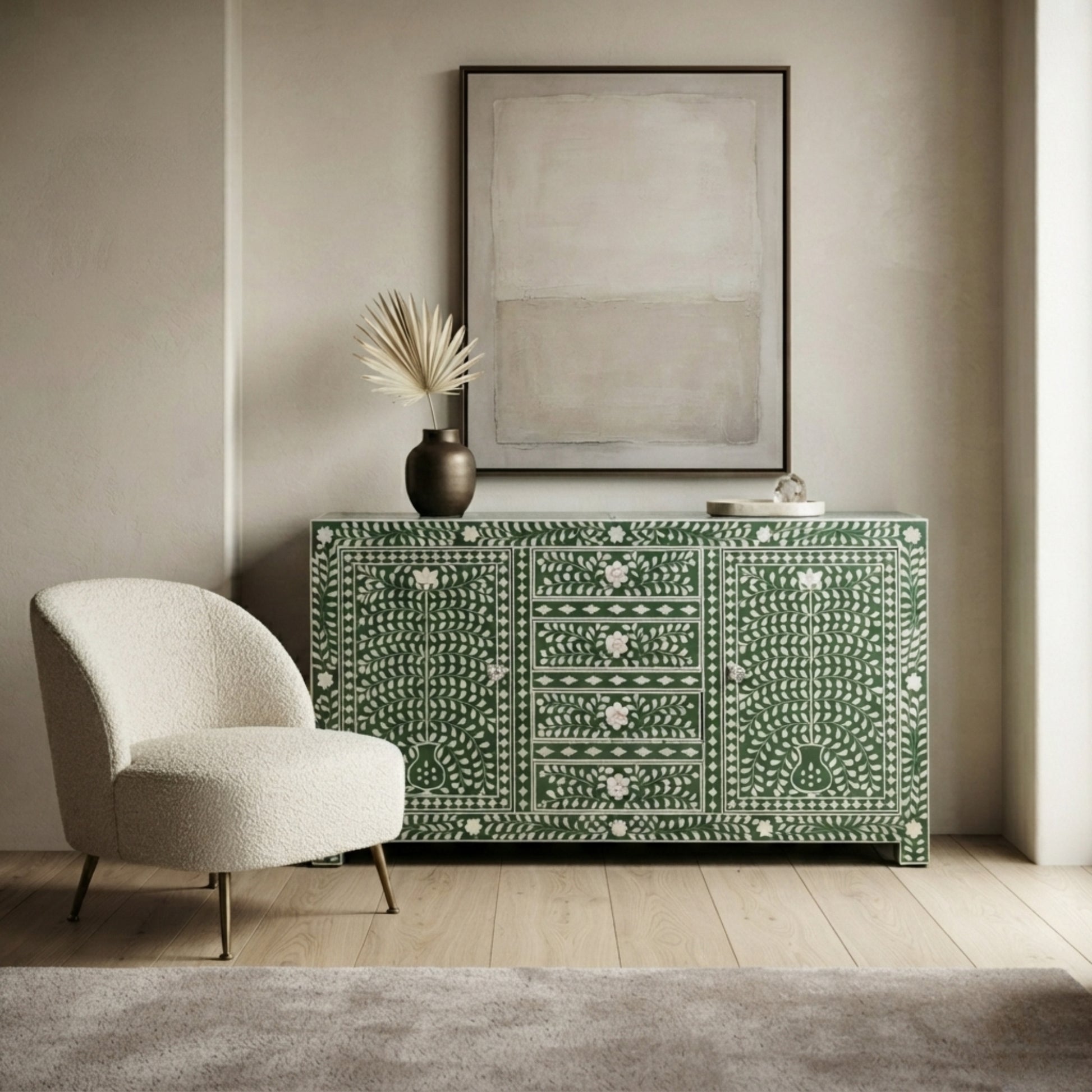 Bone Inlay Cabinet