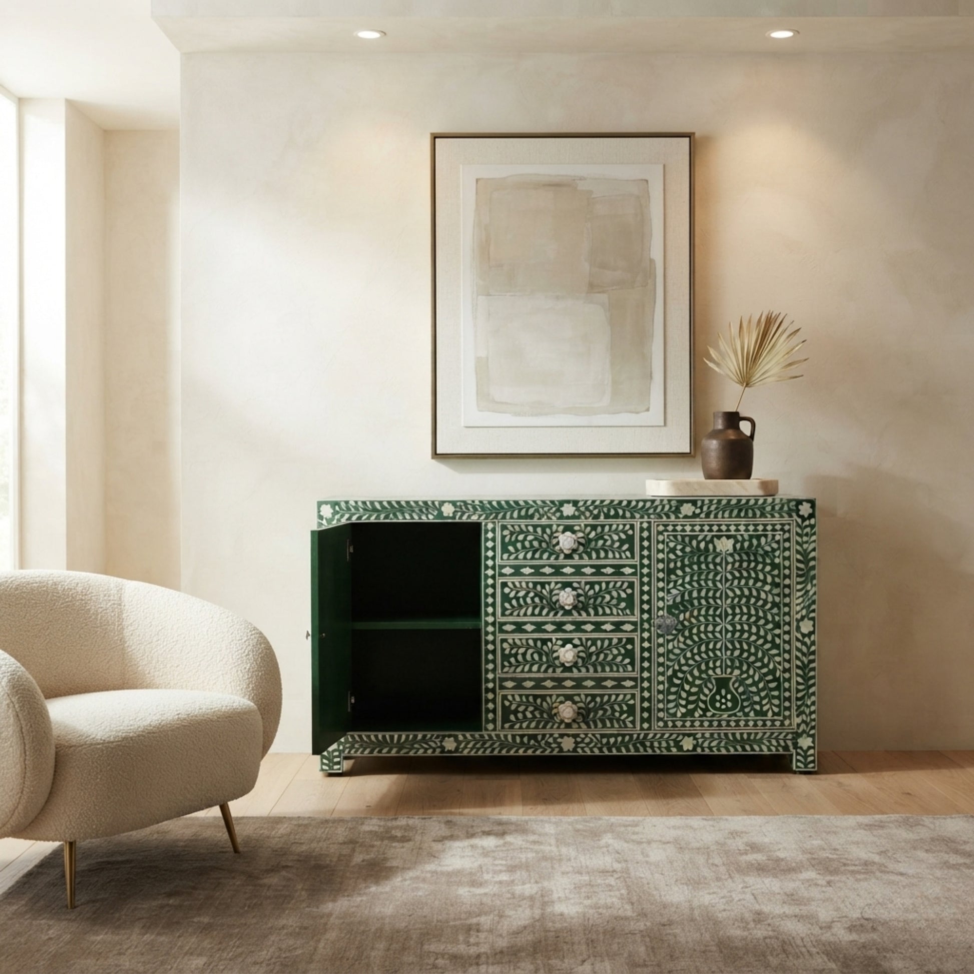 Bone Inlay Cabinet