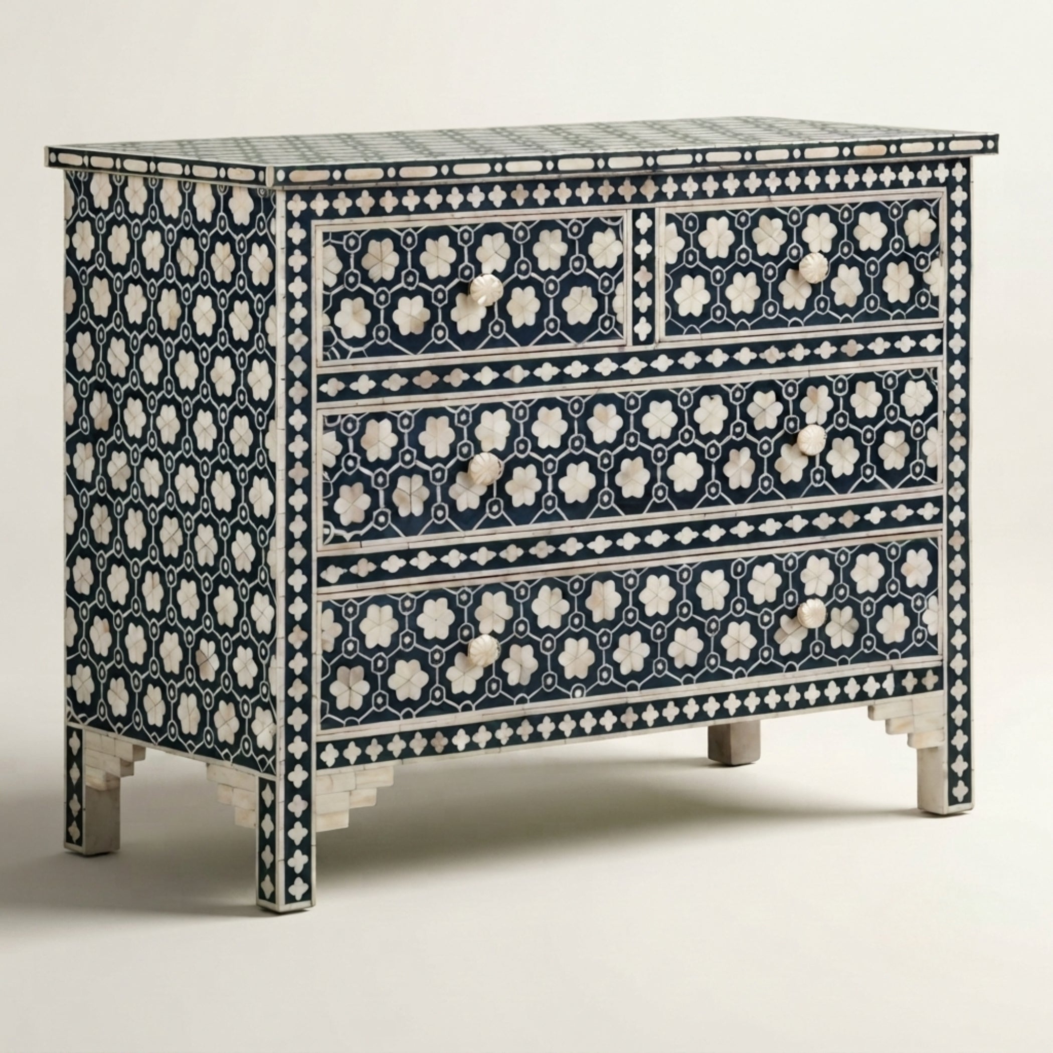 Bone Inlay Chest of Drawers 