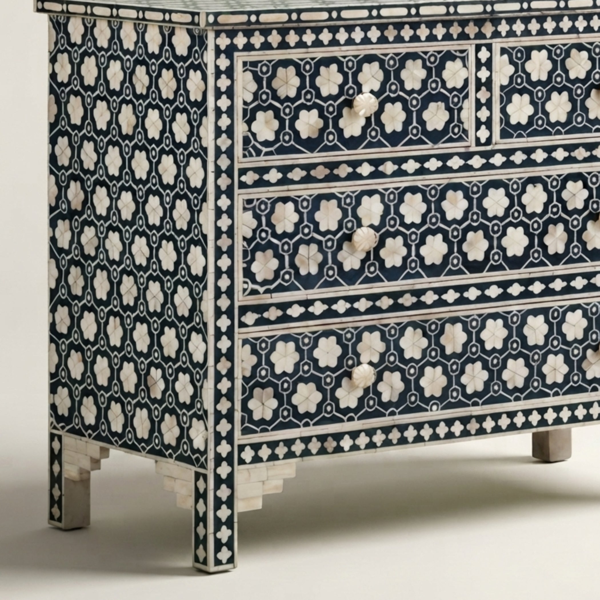 Bone Inlay Chest of Drawers 
