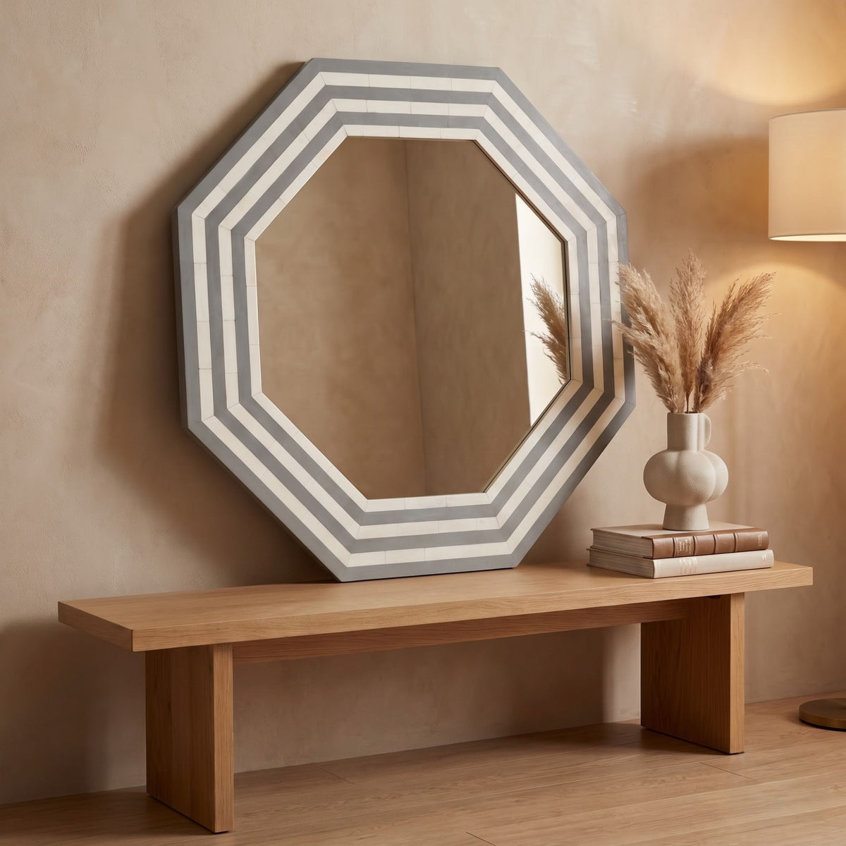 Bone Inlay Mirror Frame