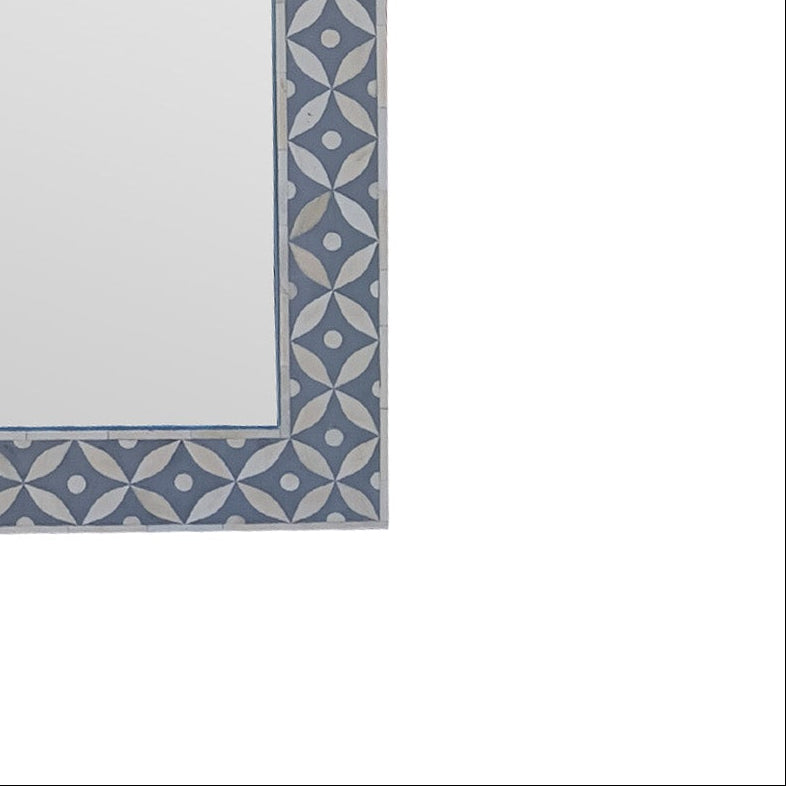 Bone Inlay Mirror frame for bedroom Handmade wall decor Unique Pattern Home Decor Art