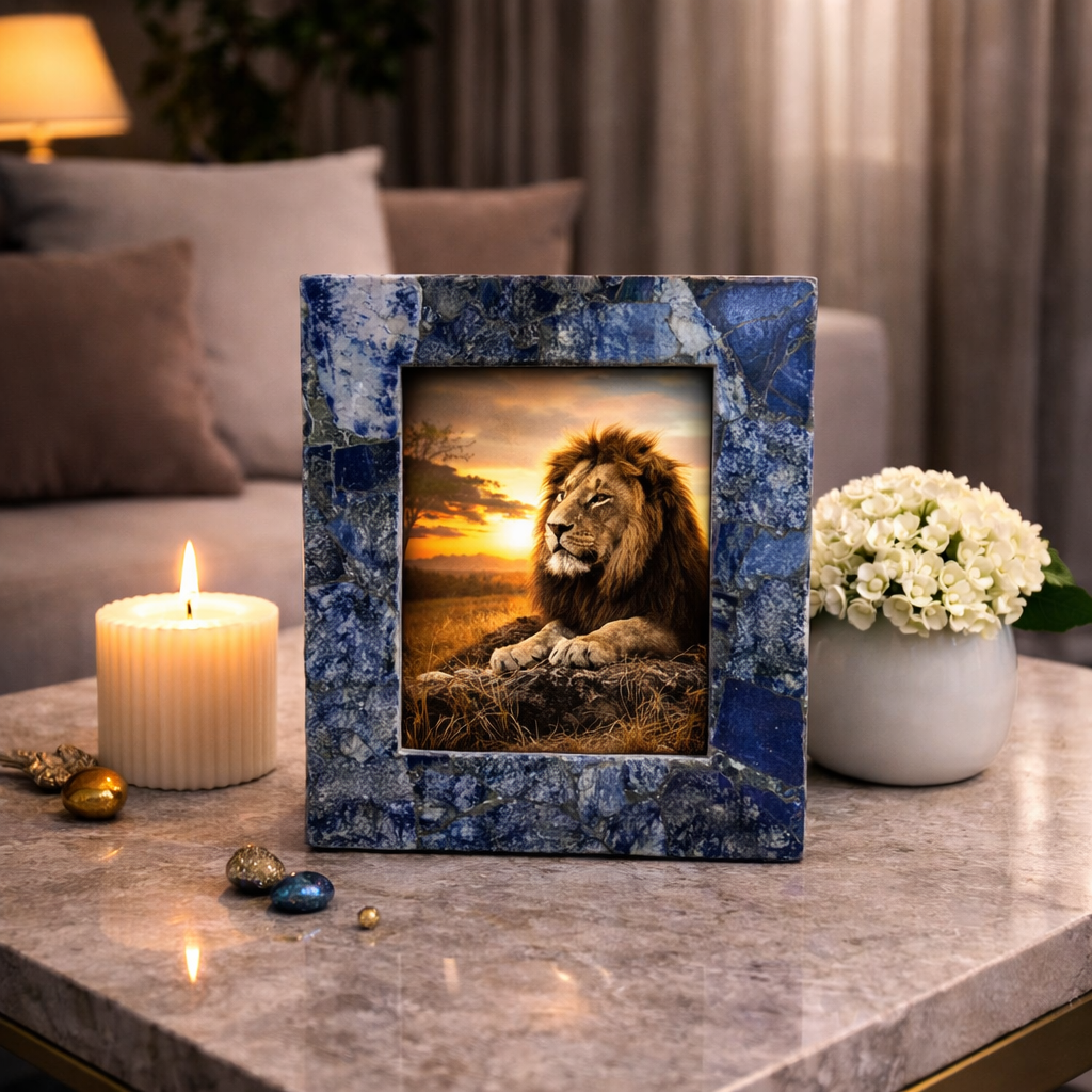 Handmade Lapis Lazuli Frame | Occasional Gift Decor