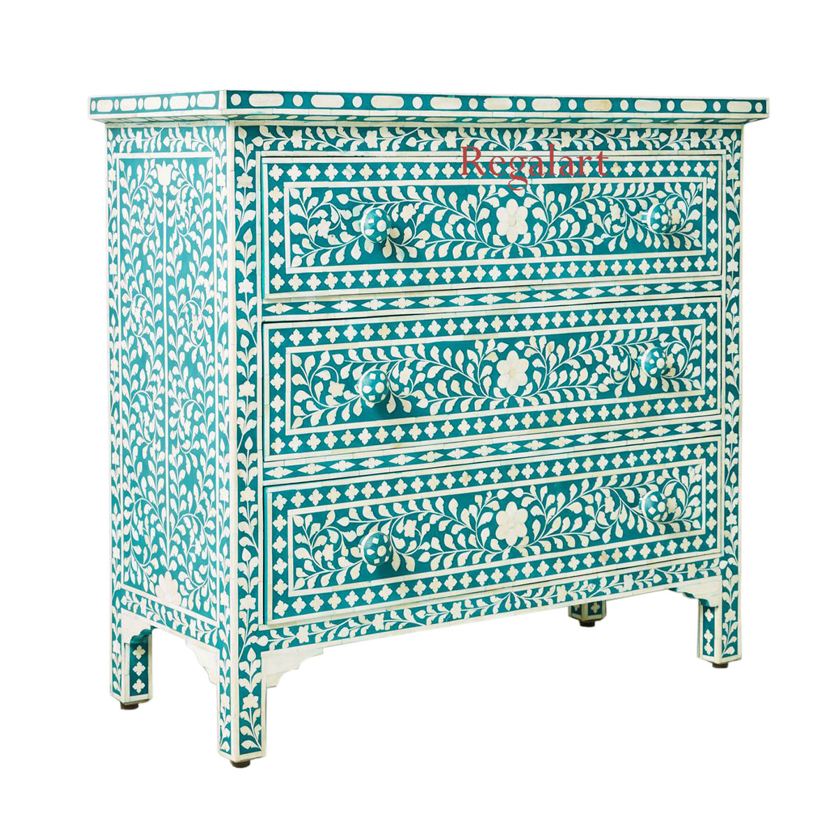 Bone Inlay Floral Design Drawers ,Bone inlay Drawer Dresser, Chest of Drawers , Bone inlay furniture , Bone inlay cabinet