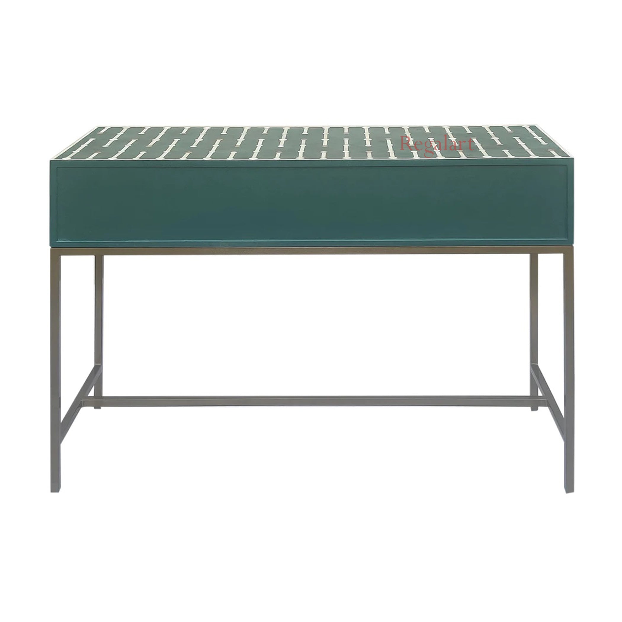 Bone Inlay Wooden Modern Console Table Unique Pattern Console Table Furniture