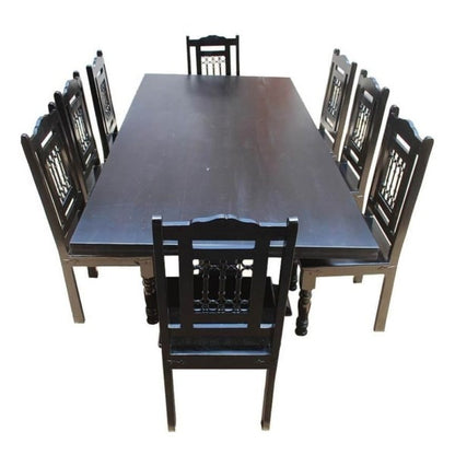 Rustic Furniture Solid Wood Dining Table And Chairs Set.