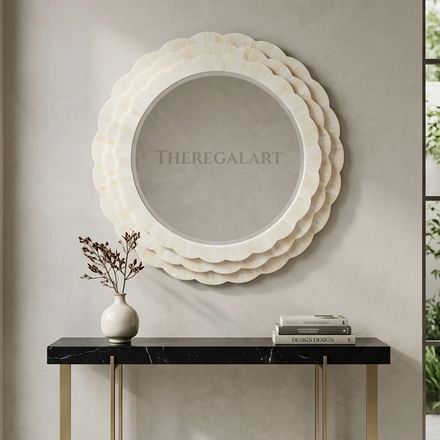 Decorative Flower Mirror Frame – Premium Handmade Accent
