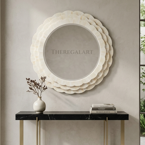 Decorative Flower Mirror Frame – Premium Handmade Accent