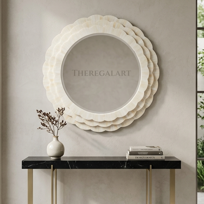 Decorative Flower Mirror Frame – Premium Handmade Accent