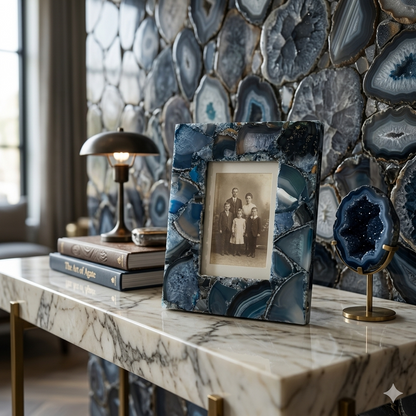 Photo Frame – Semi-Precious Blue Brazil Agate Gifts