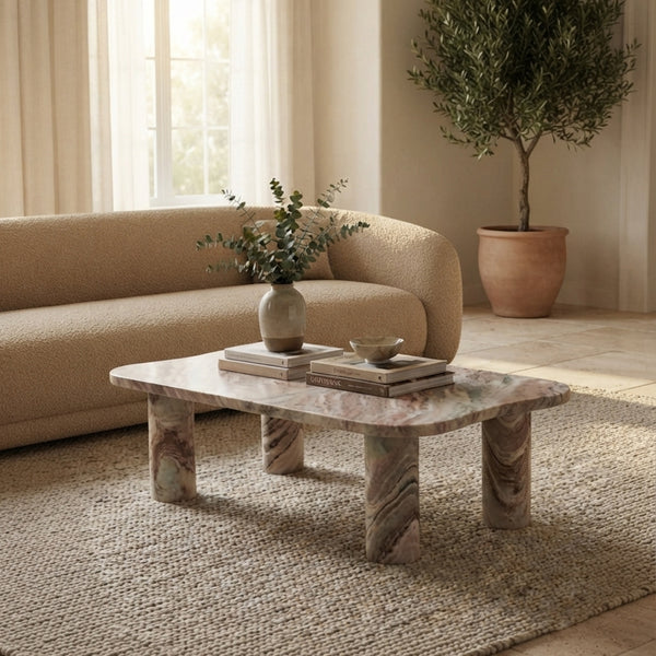 Handmade Natural Marble Coffee Table for Luxury Homes