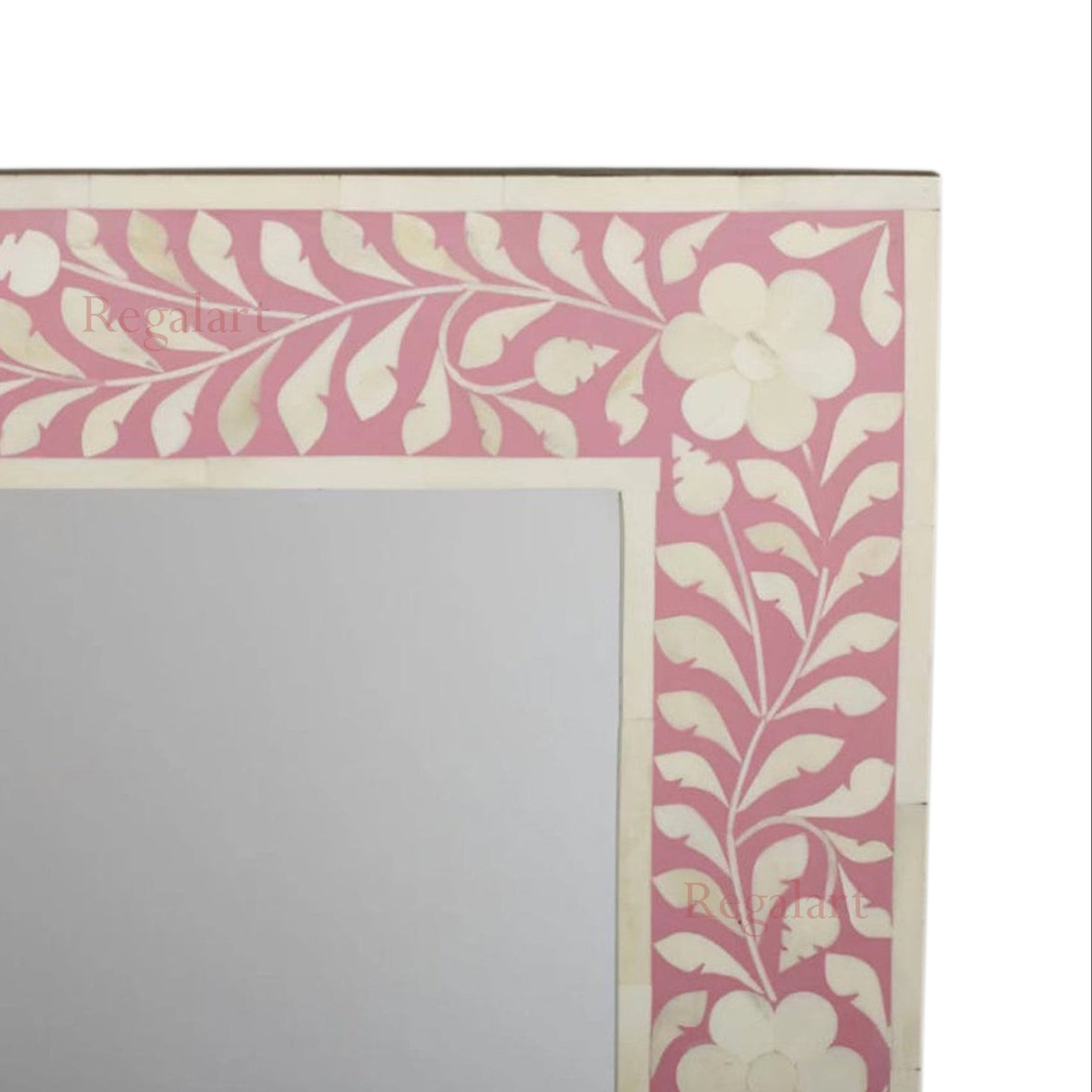 Bone Inlay Wall Mirror Frame Decorative Handmade Home Decor Art
