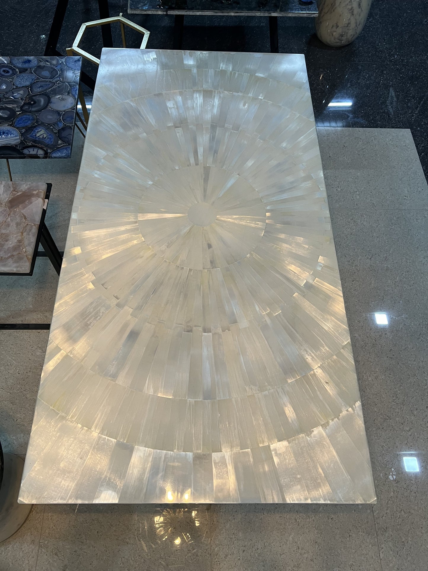 Selenite Dining Table Top, Selenite Table Top, Coffee Table Top, Home Decor