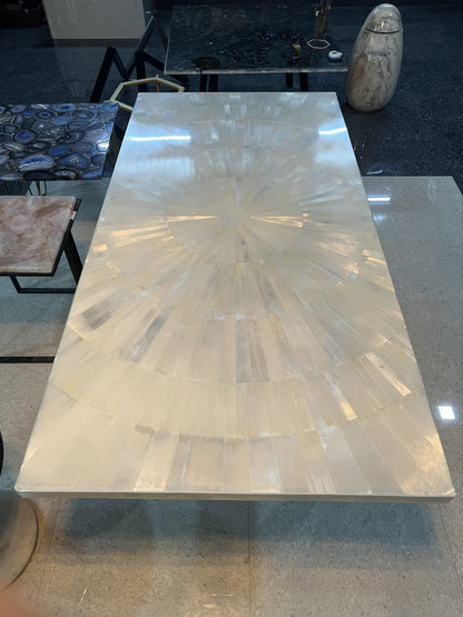 Selenite Dining Table Top, Selenite Table Top, Coffee Table Top, Home Decor