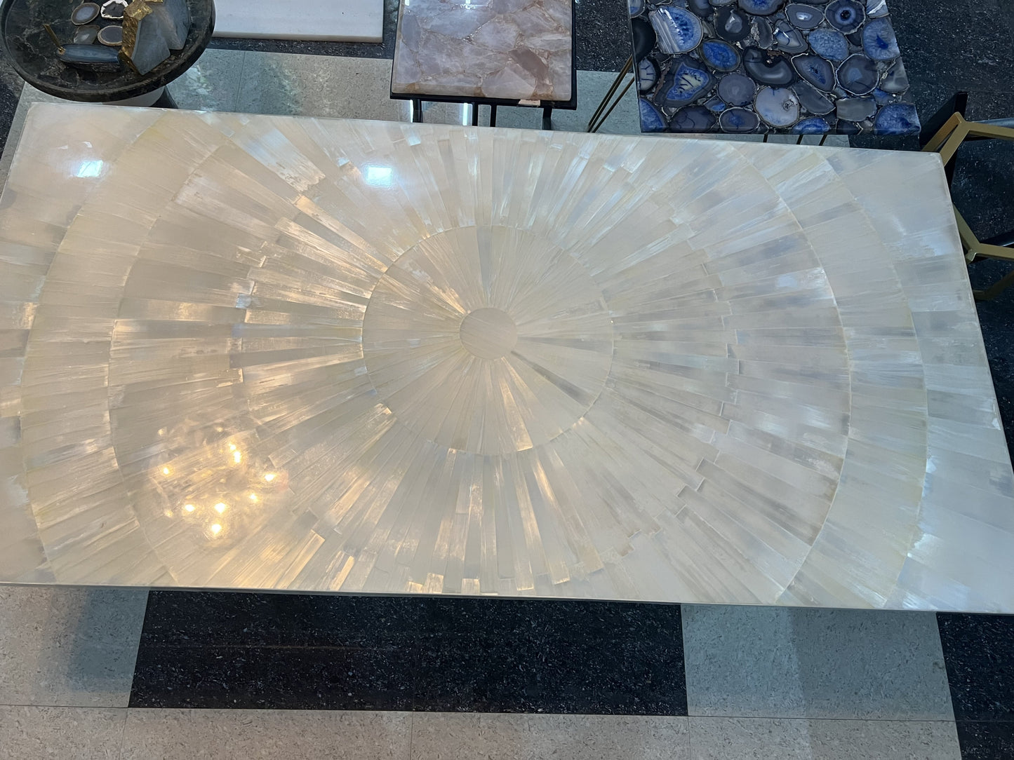 Selenite Dining Table Top, Selenite Table Top, Coffee Table Top, Home Decor