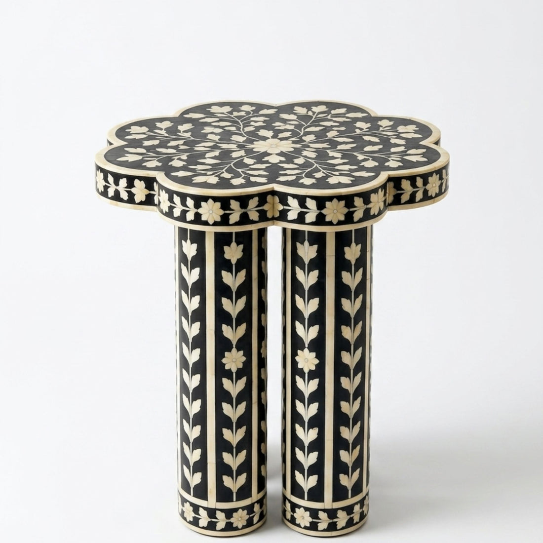 Handmade Bone Inlay SideTable | Luxury Home Decor