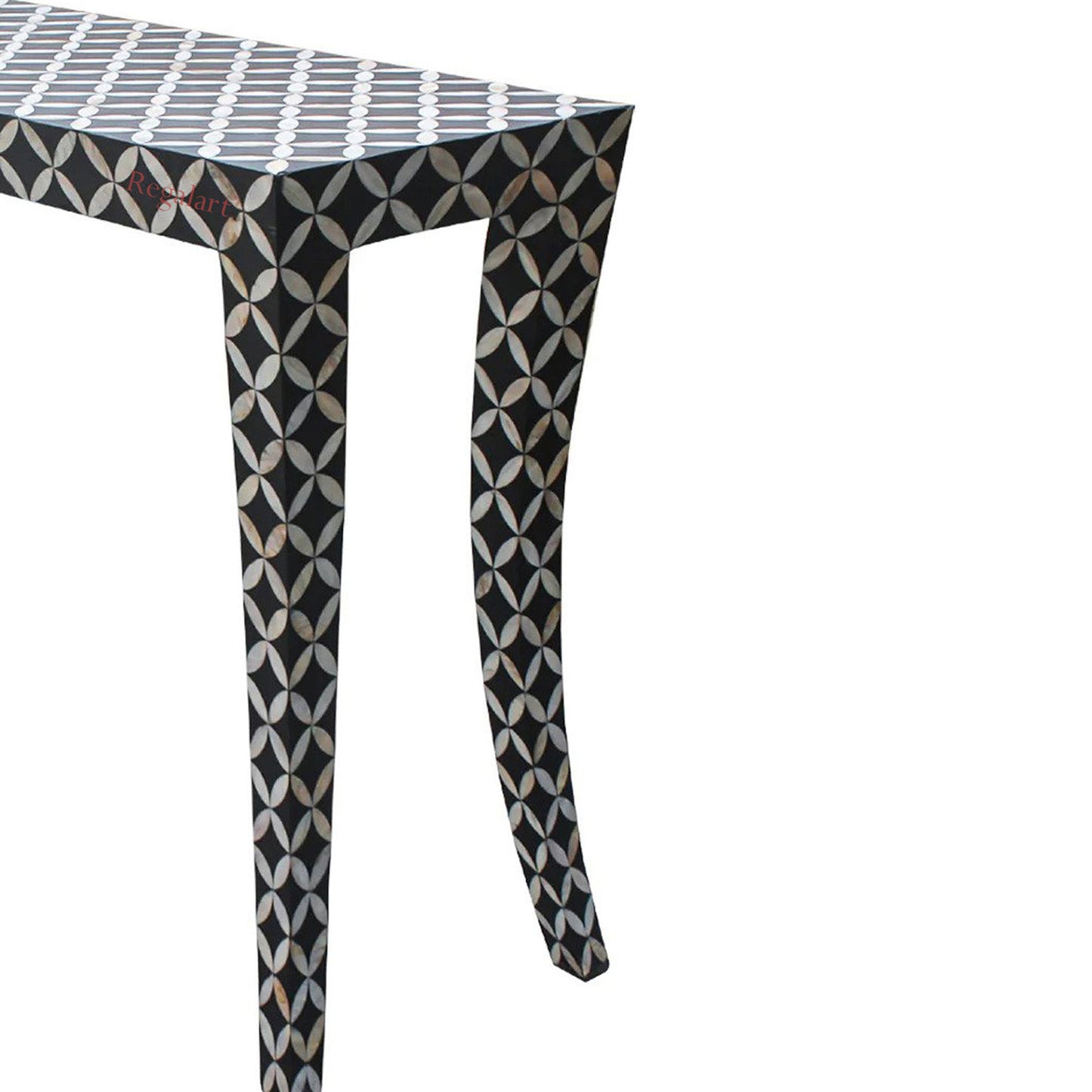 Bone Inlay Console Table Handmade Desk, Study Table, Entryway Console Table