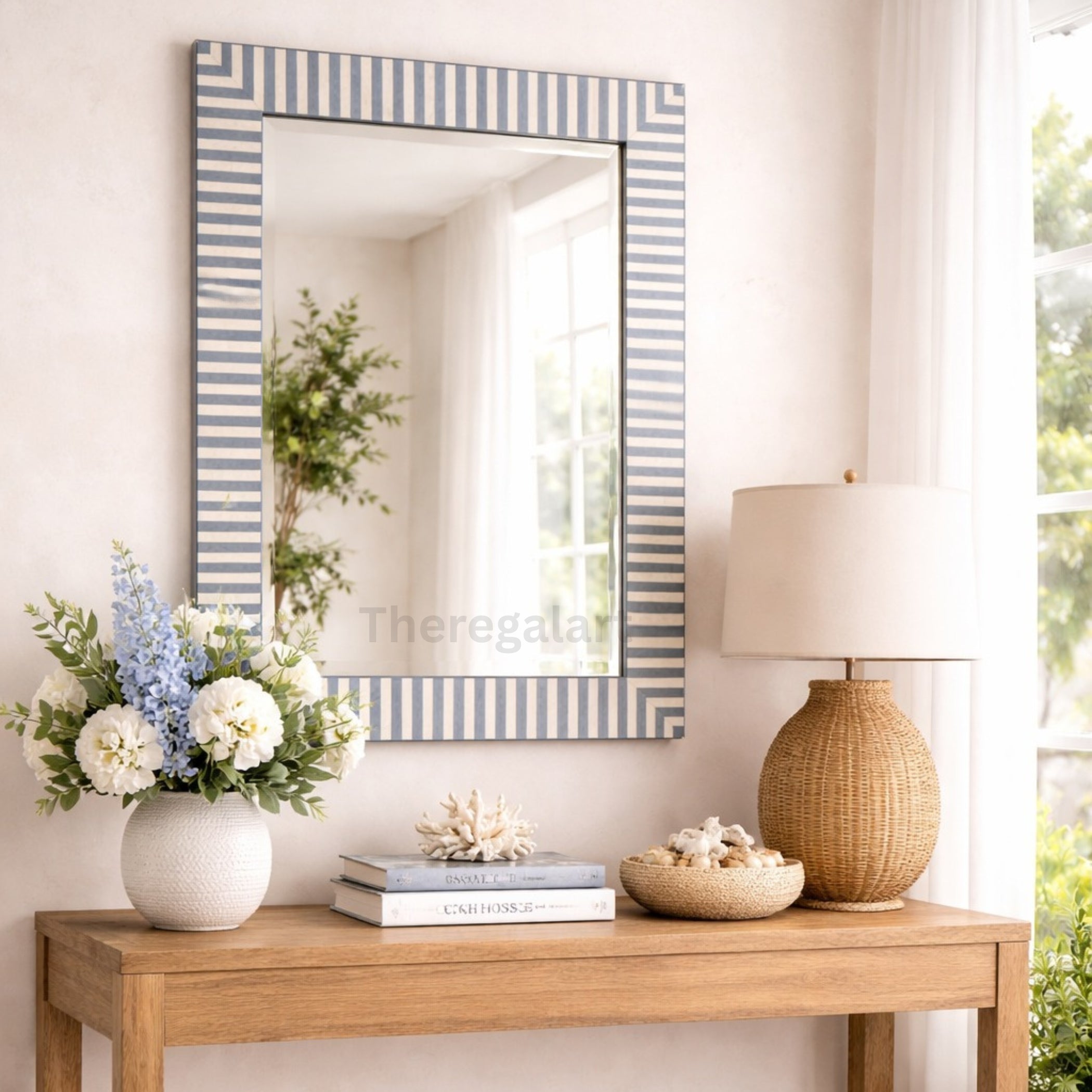 Bone Inlay Unique Pattern | Wall Mirror Frame Decorative