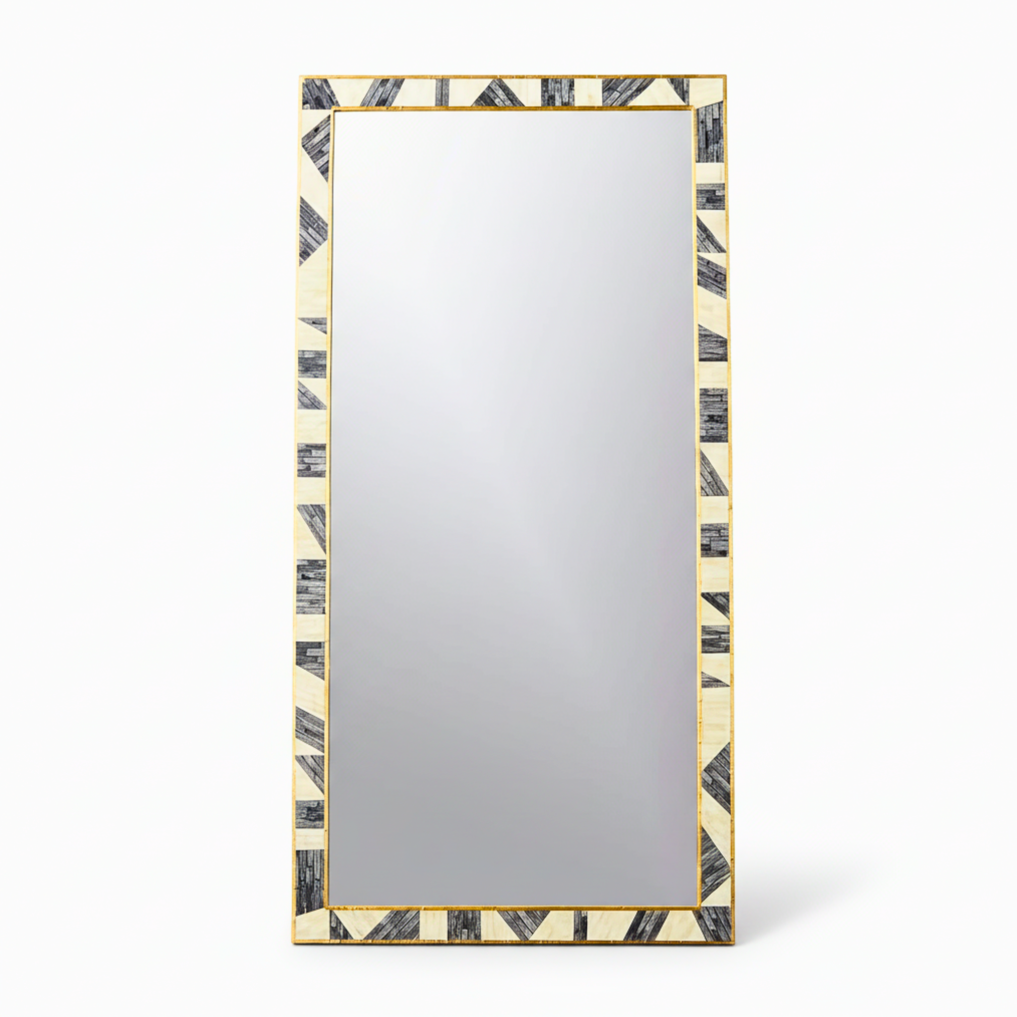 Handmade Bone Inlay Mirror Frame | Modern Wood Frame Pattern