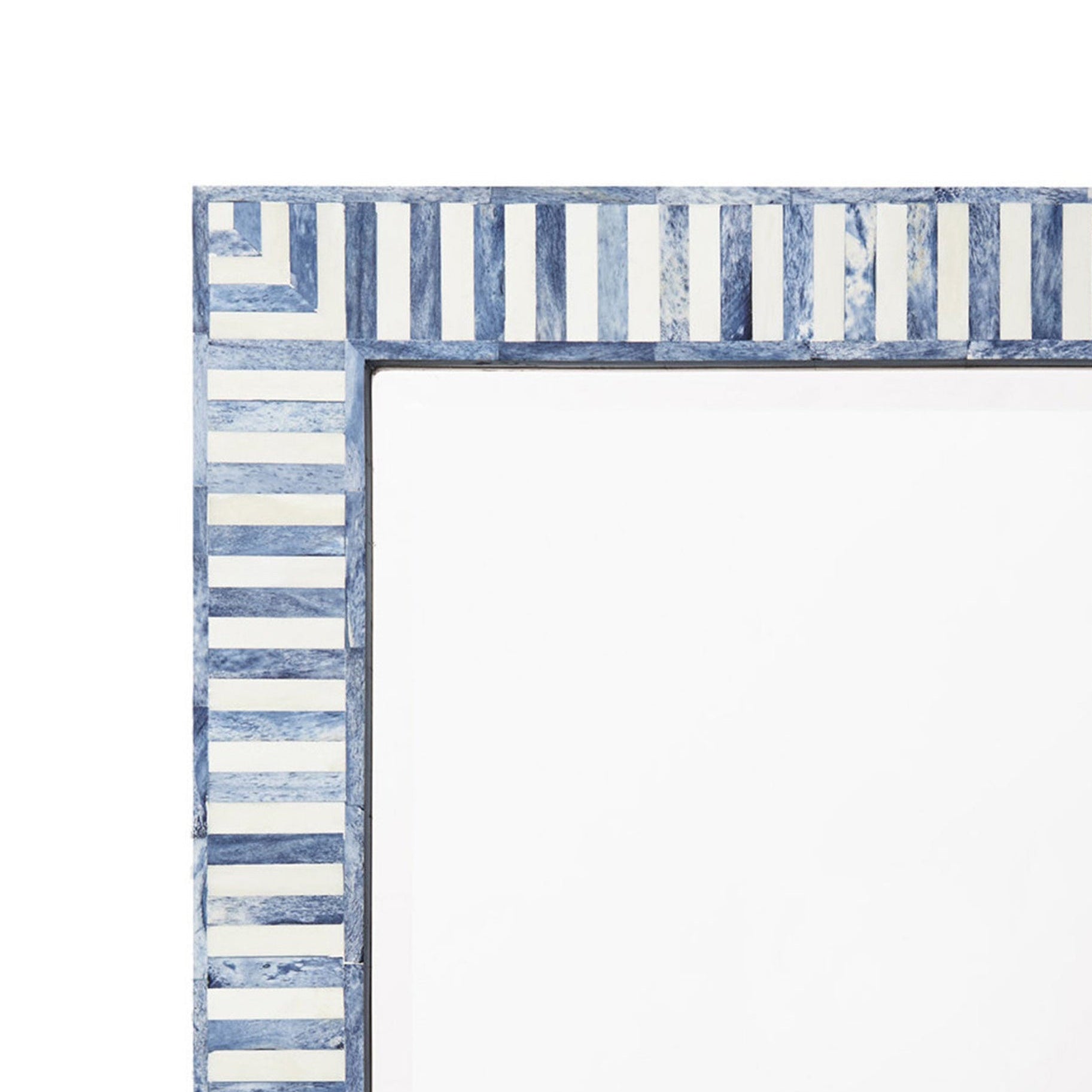Blue Bone Inlay Unique Pattern Mirror Frame Home Decor Handcrafted Wall Decor