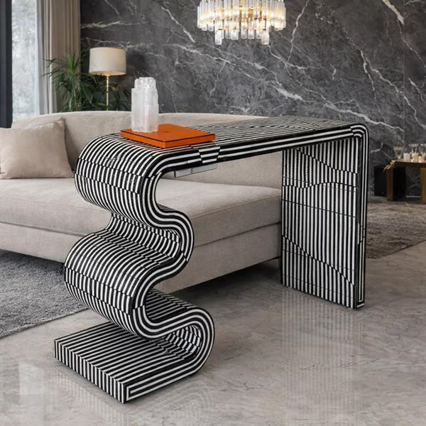 Bone Inlay Console Table | Handmade Luxury Entryway Table