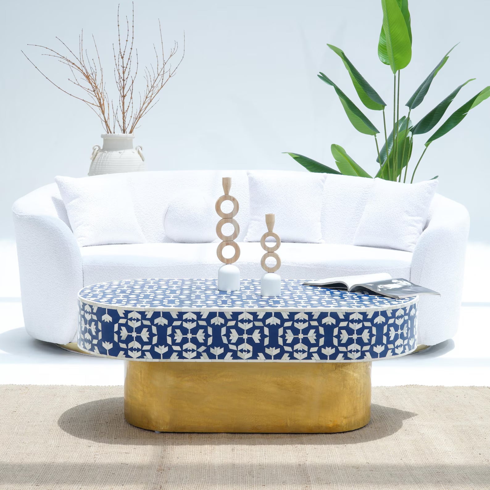 Bone Inlay Coffee Table | Living Room Furniture For Home & Living