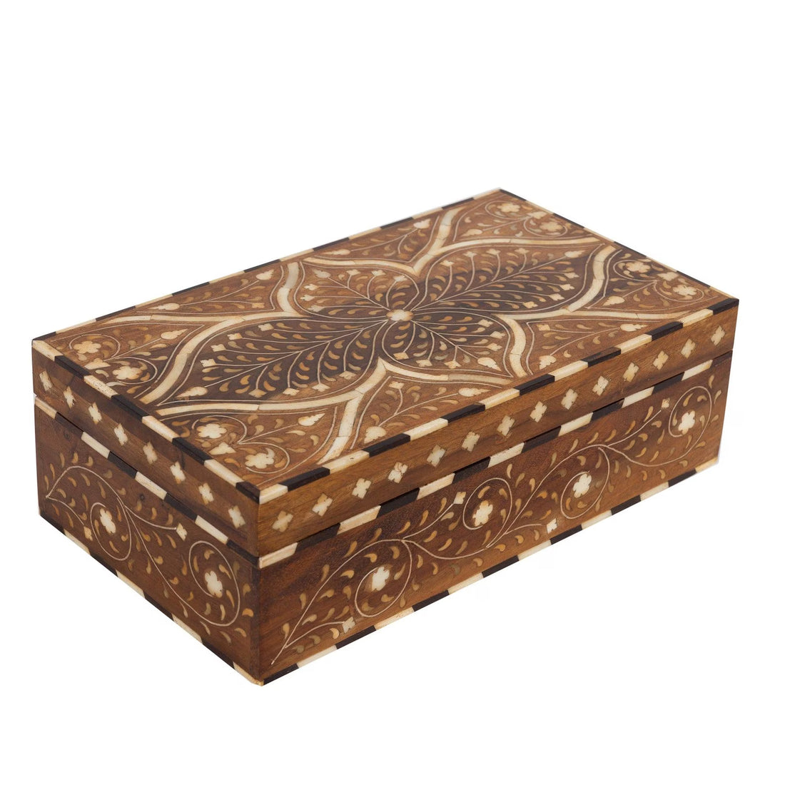 Handmade Jewellery Box | Storage Box Wooden Bone Inlay