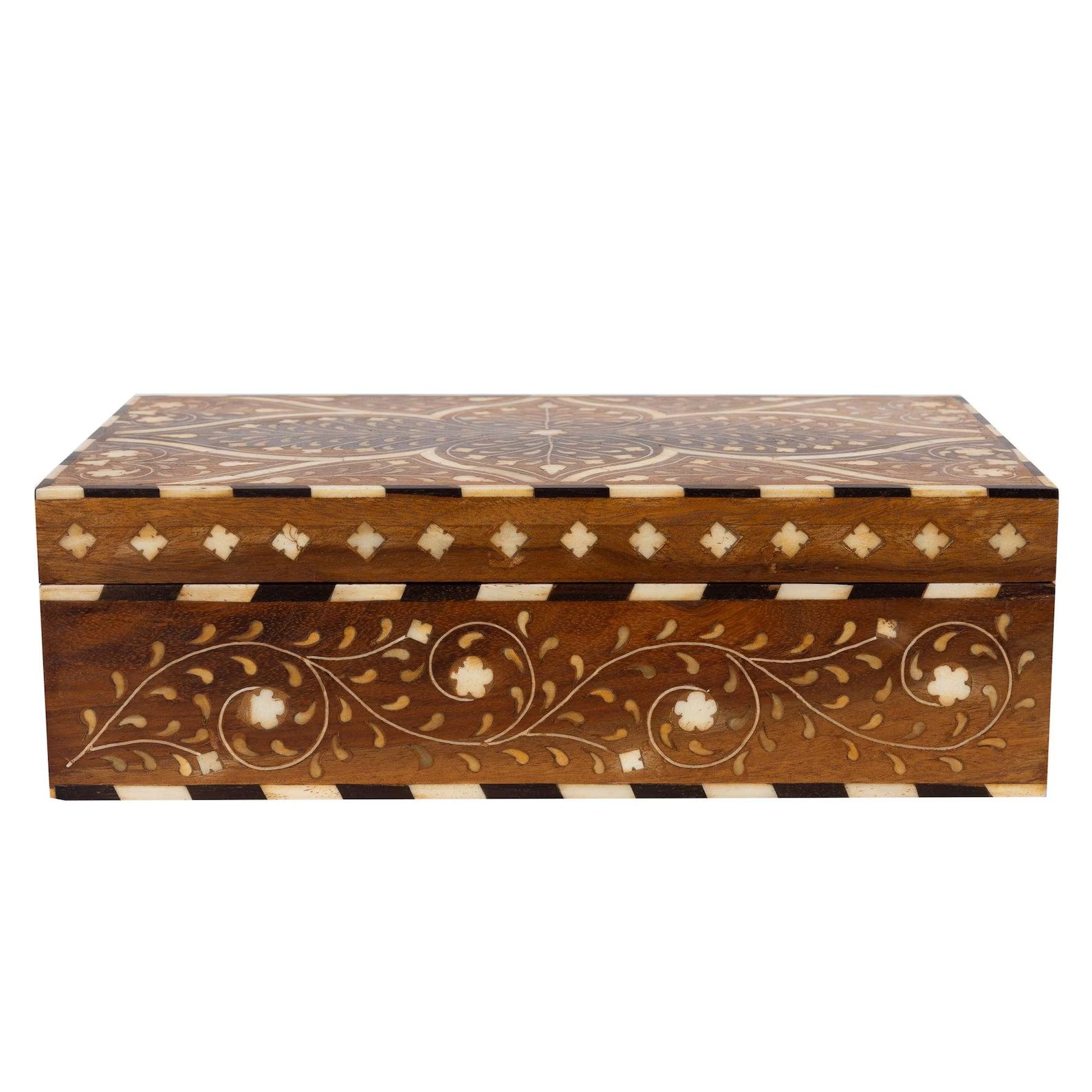 Handmade Jewellery Box | Storage Box Wooden Bone Inlay