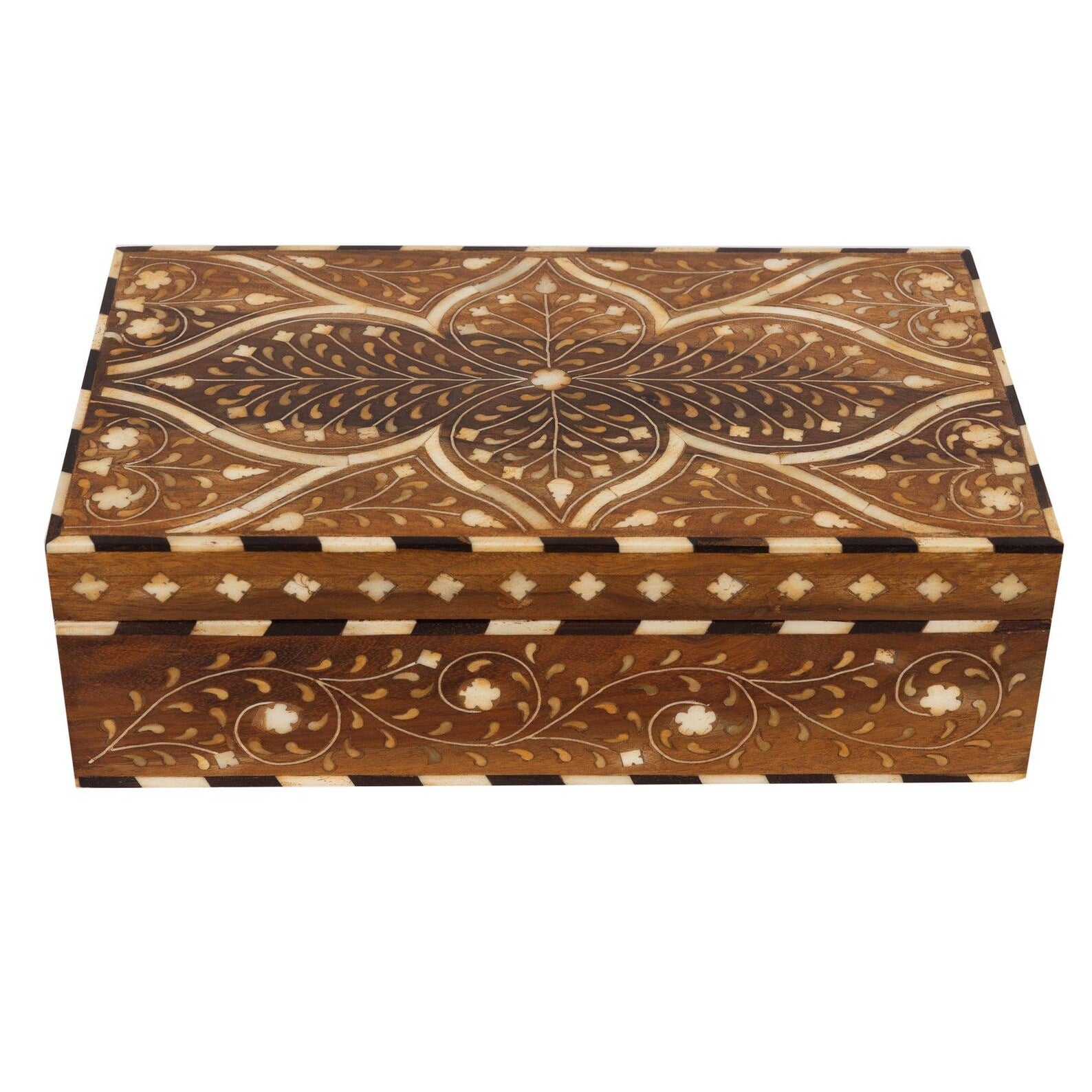 Handmade Jewellery Box | Storage Box Wooden Bone Inlay