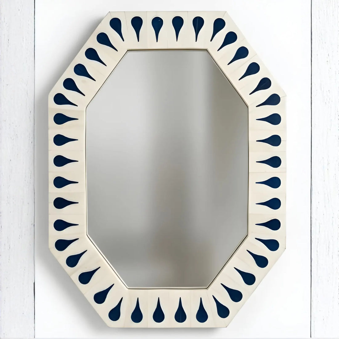 Octagonal Bone Inlay Mirror | Luxury Home Decor