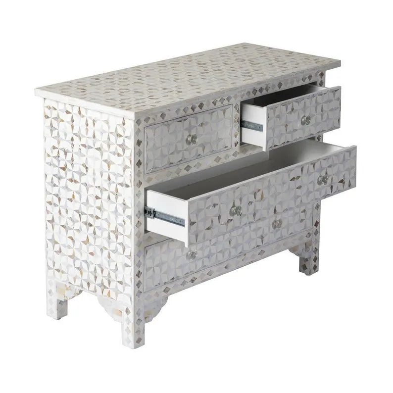 Handmade Mother of Pearl Inlay Chest of Cabinet | Luxury Furniture