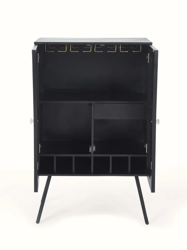 Handmade Mother of Pearl Bar Cabinet Luxury Storage Decor