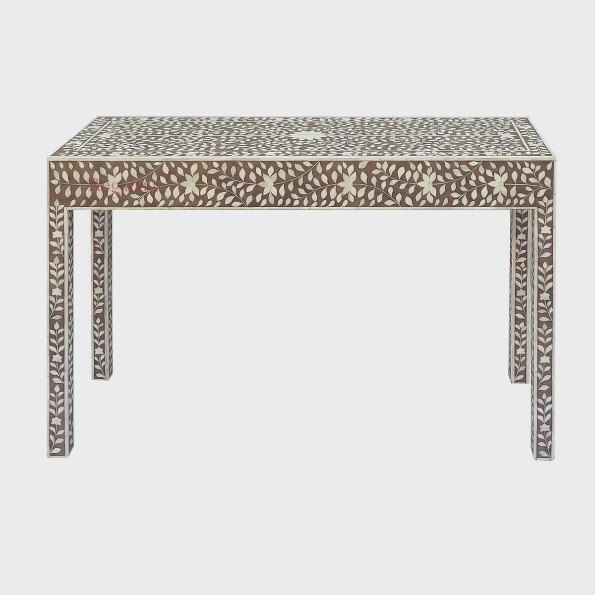 Bone Inlay Console Table Furniture. Bone Hall Table, Living Room Table Floral Design Console Table