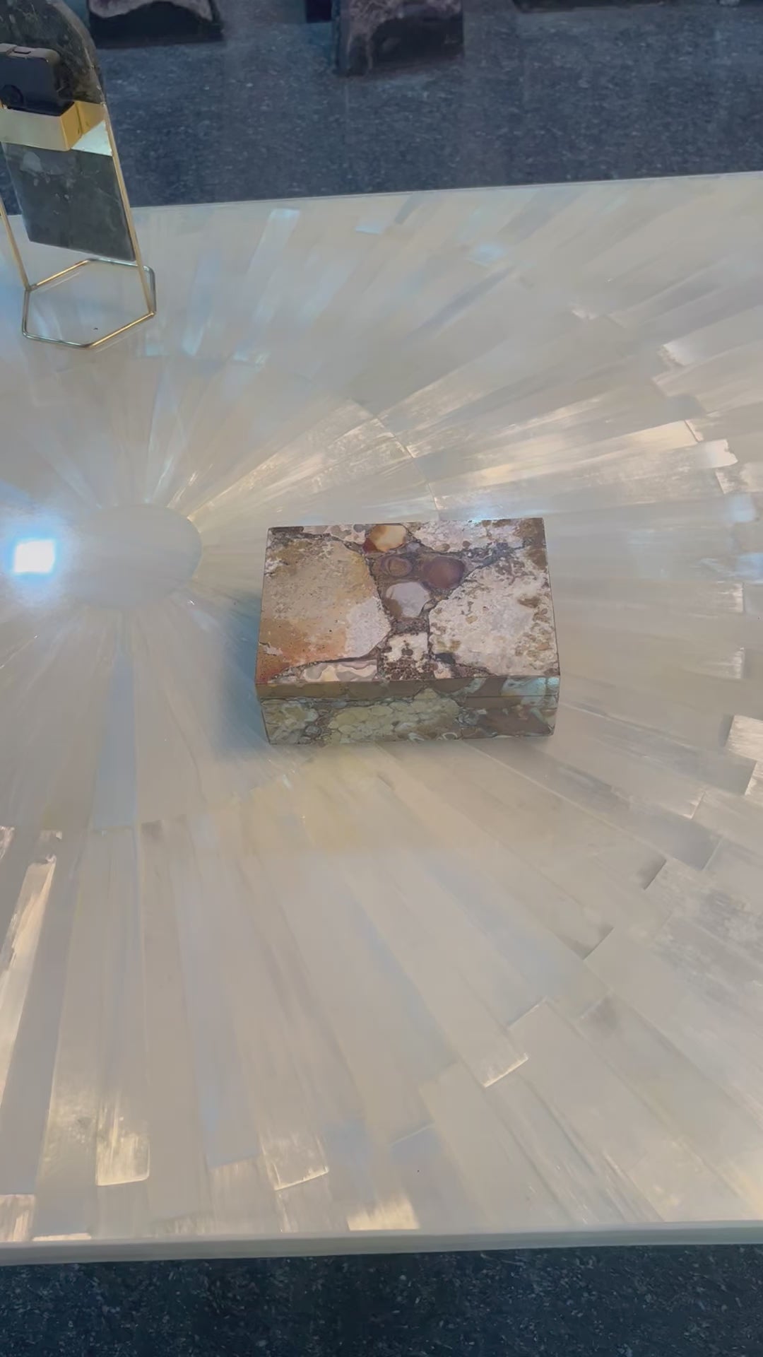 Agate Stone Storage Box | Handmade Luxury Decor Art