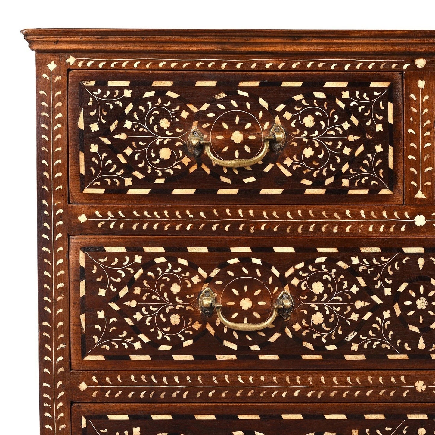 Bone Inlay Chest of Drawers – Handmade Wooden Dresser | Luxury Storage Cabinet