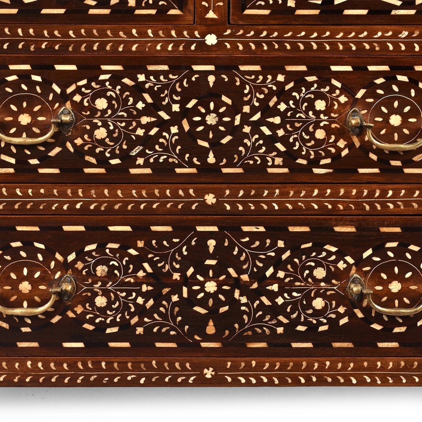 Bone Inlay Chest of Drawers – Handmade Wooden Dresser | Luxury Storage Cabinet