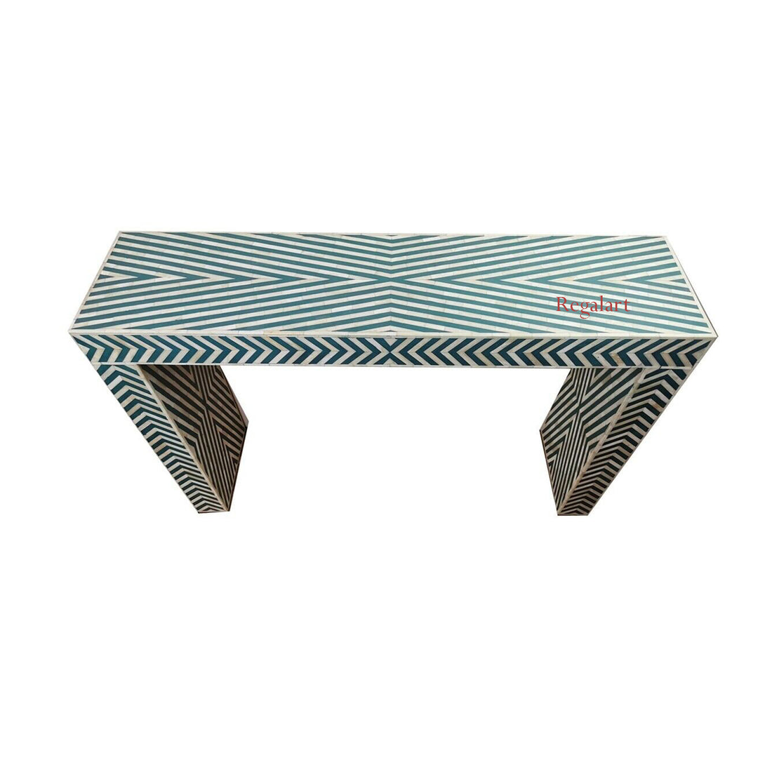 Bone Inlay Console Table Unique Patten Living Room Table Home Decor Art