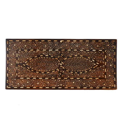 Modern Boho Bone Inlay Cabinet – Handmade Teak Wood Dresser